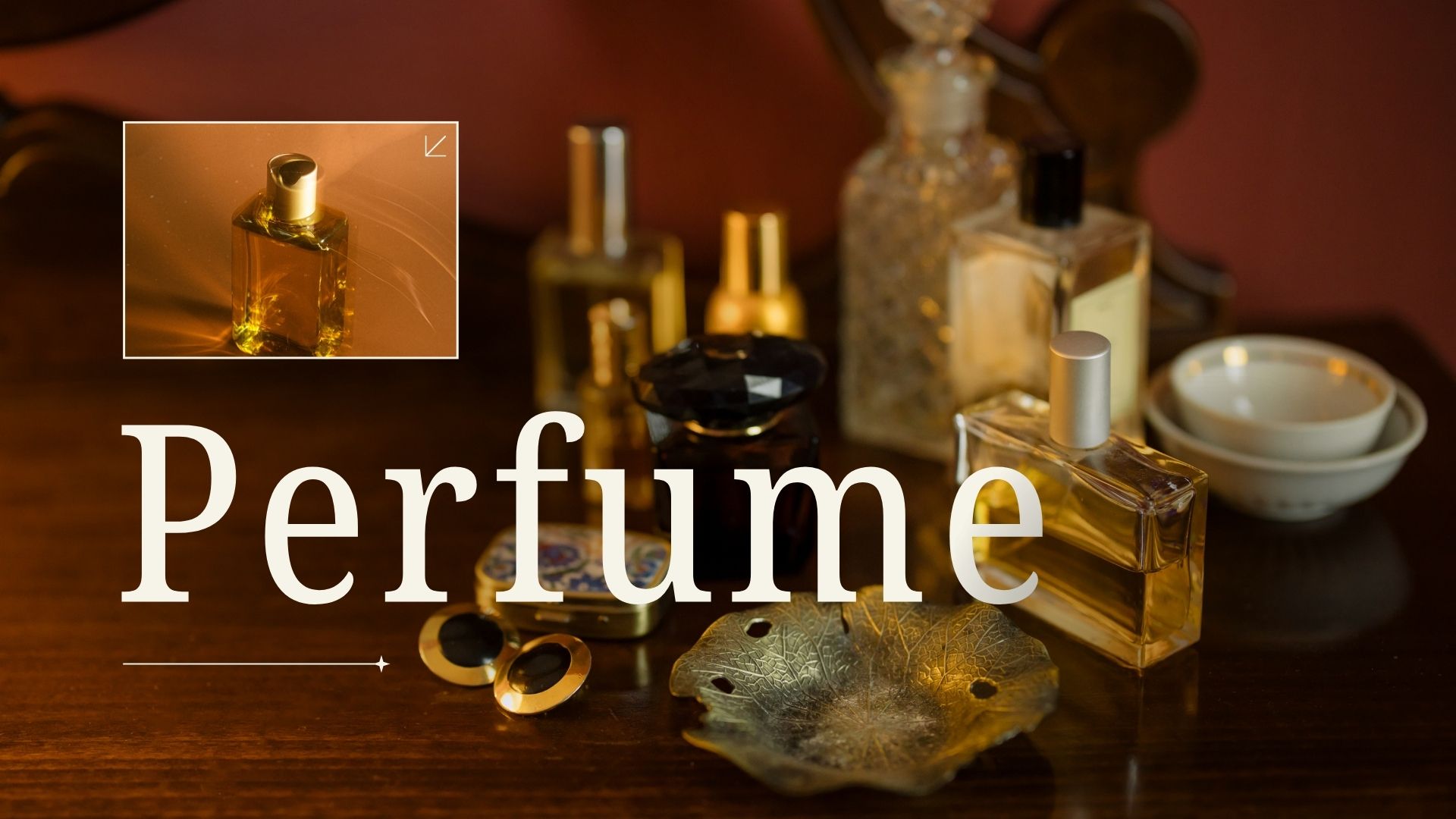 black elegant minimalist perfume presentation