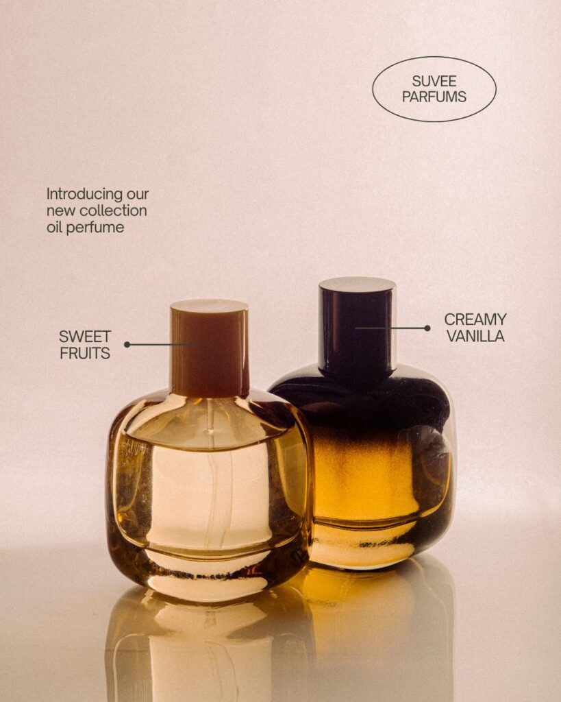 brown and beige elegant simple perfume instagram post